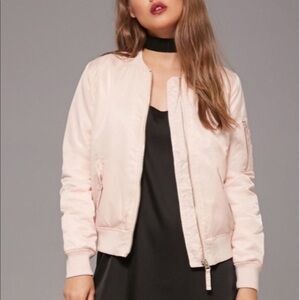 FOREVER 21 S light pink padded bombers jacket